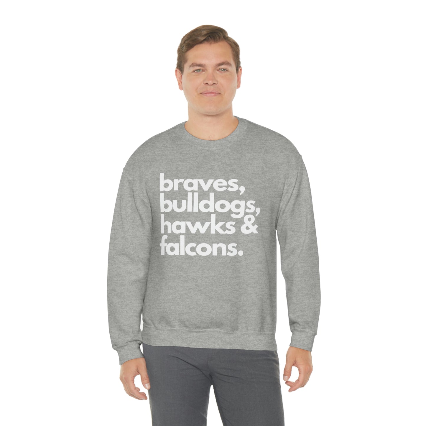 "Braves, Bulldogs, Hawks & Falcons" Crewneck Sweatshirt