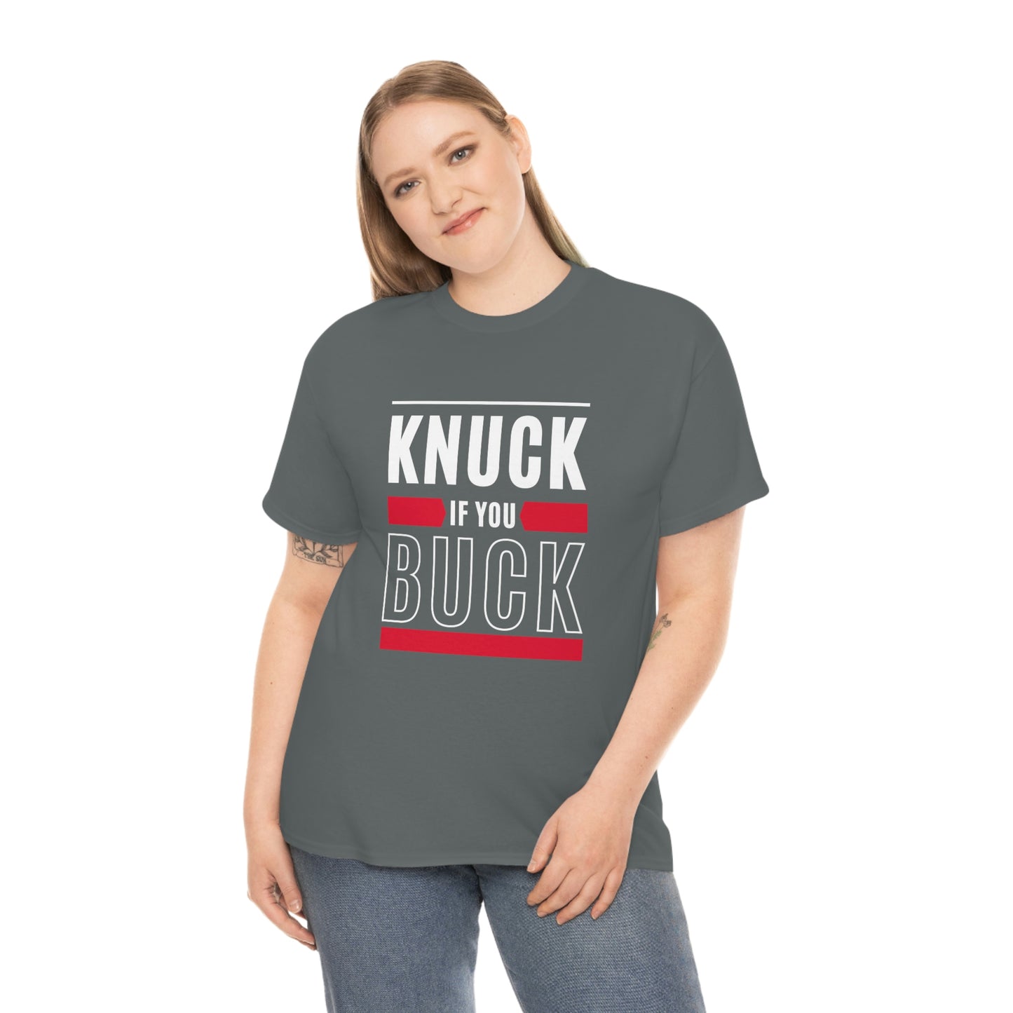 "Knuck if You Buck" Unisex Heavy Cotton Tee