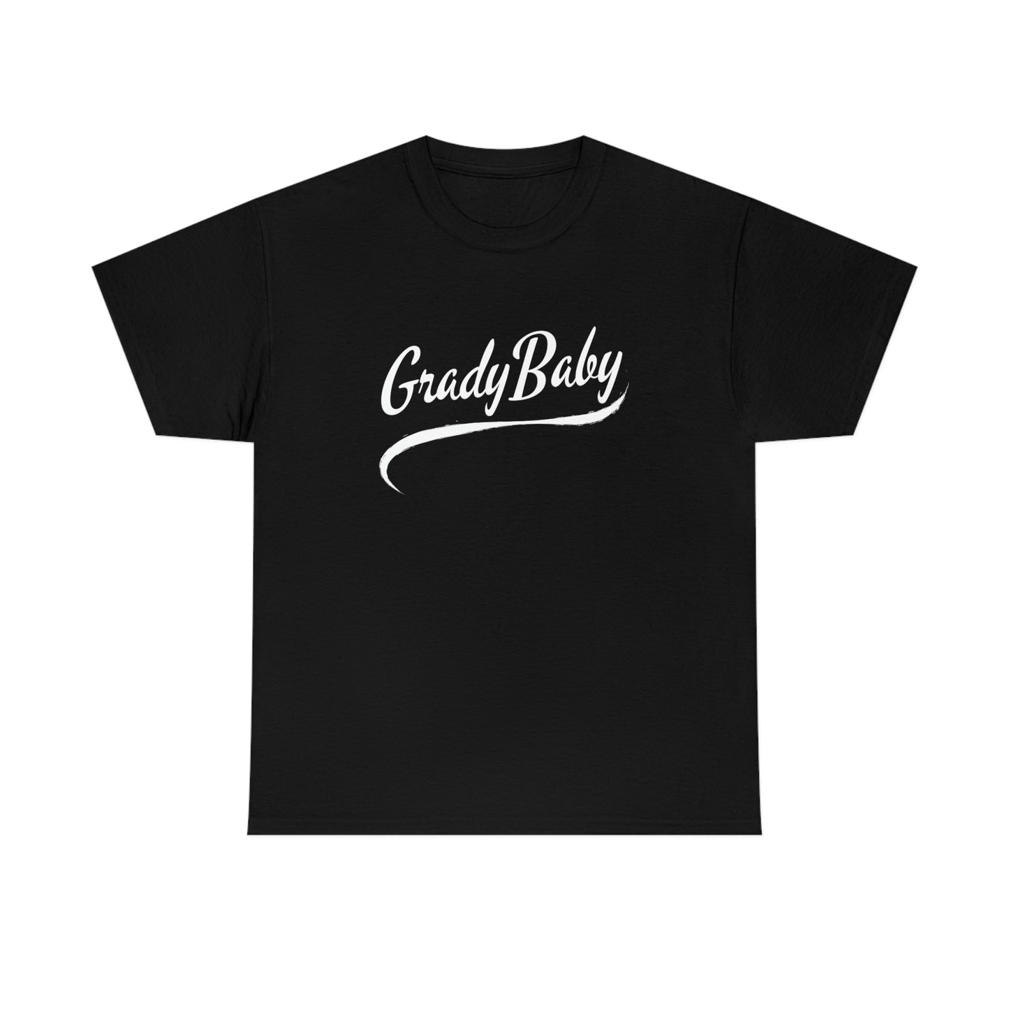 "Grady Baby" White Swoop Unisex Heavy Cotton Tee