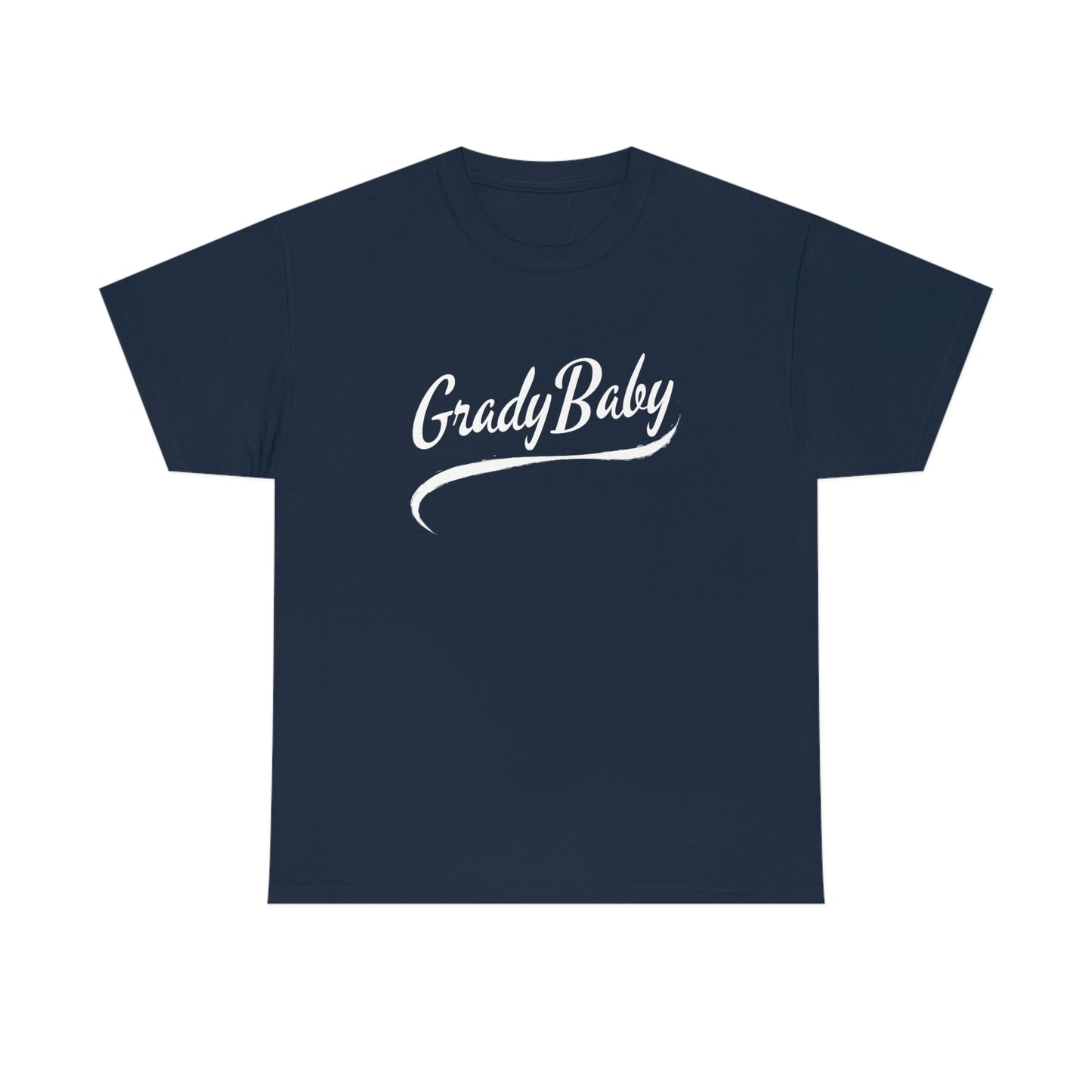 "Grady Baby" White Swoop Unisex Heavy Cotton Tee