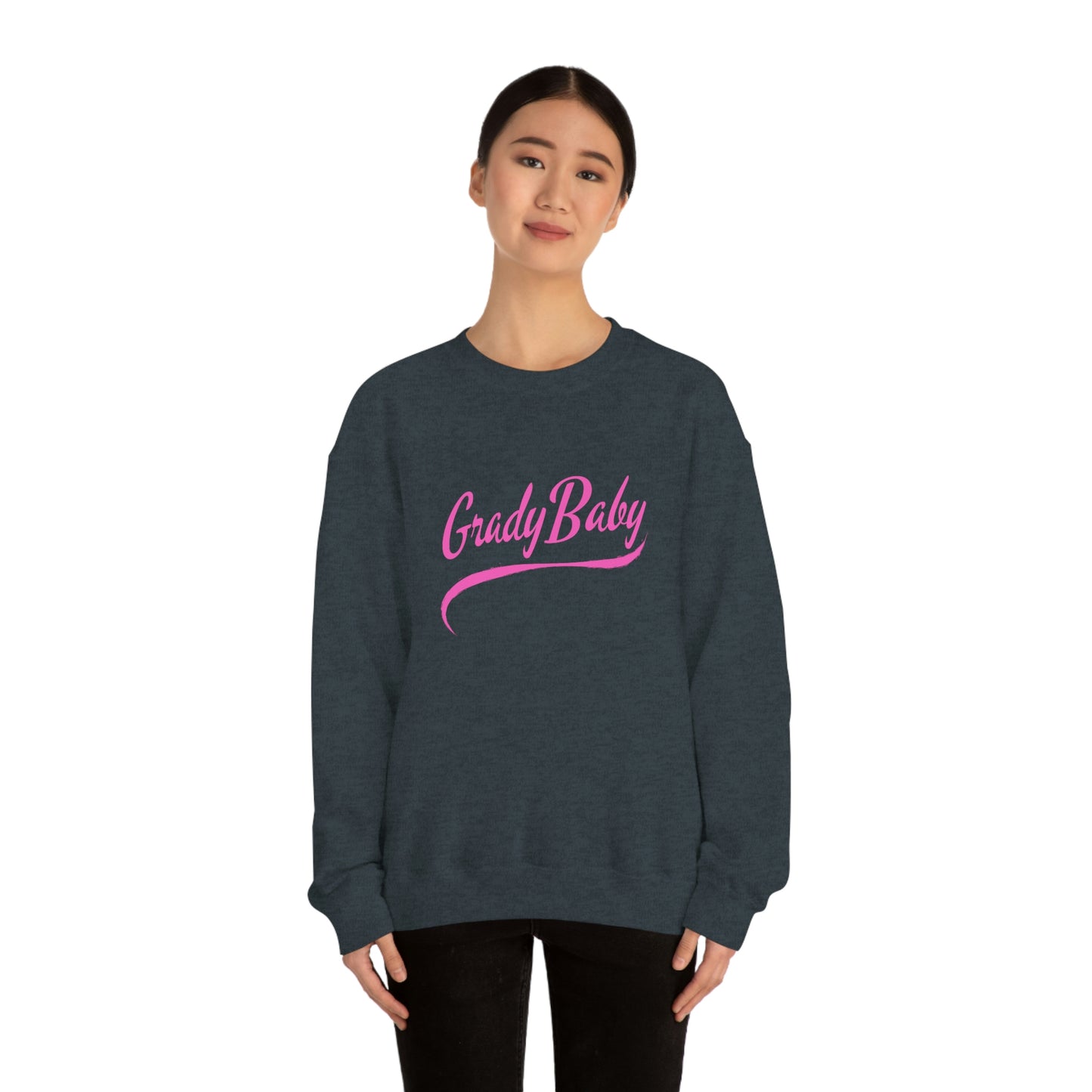 "Grady Baby" Pink Swoop Lightweight Crewneck Sweatshirt