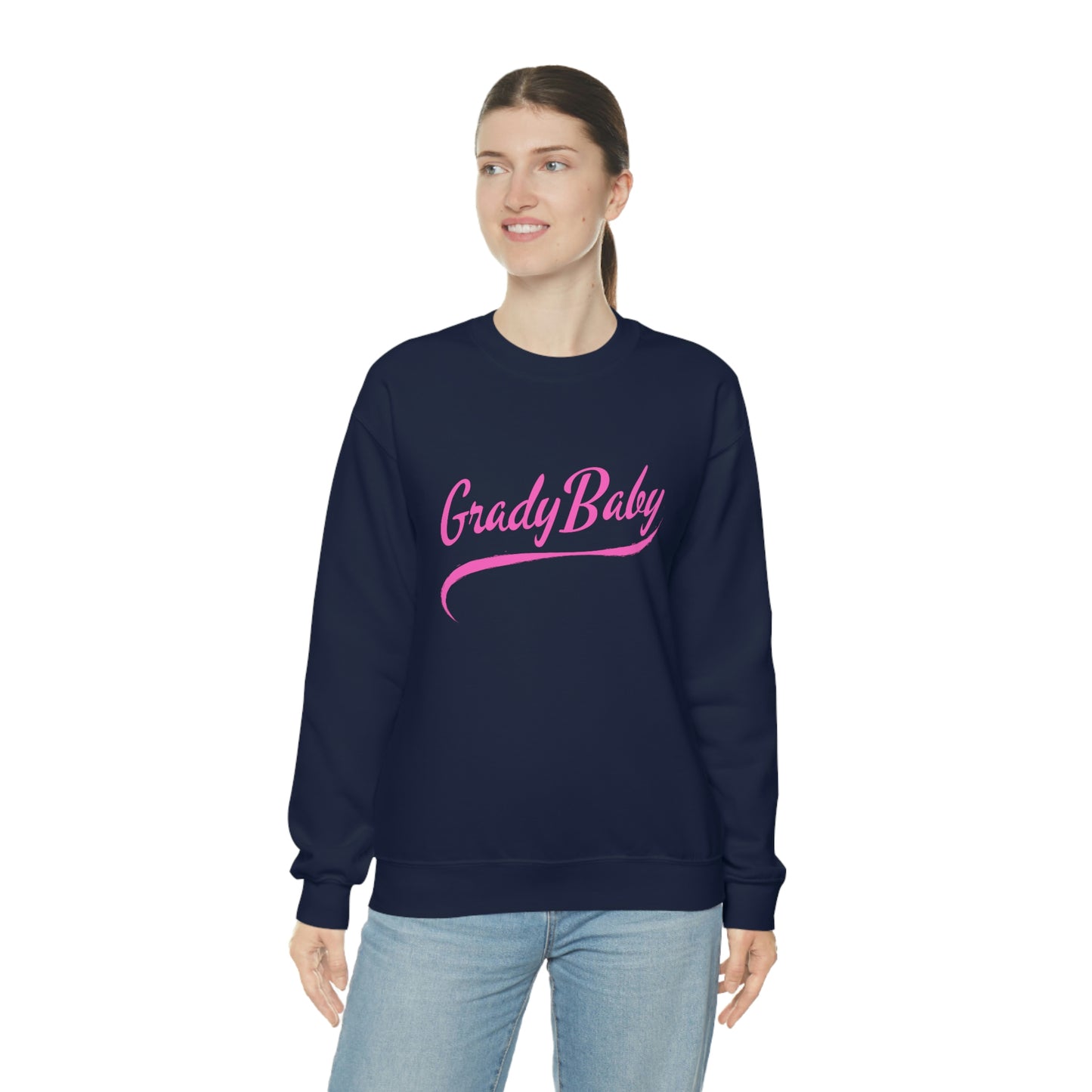 "Grady Baby" Pink Swoop Lightweight Crewneck Sweatshirt