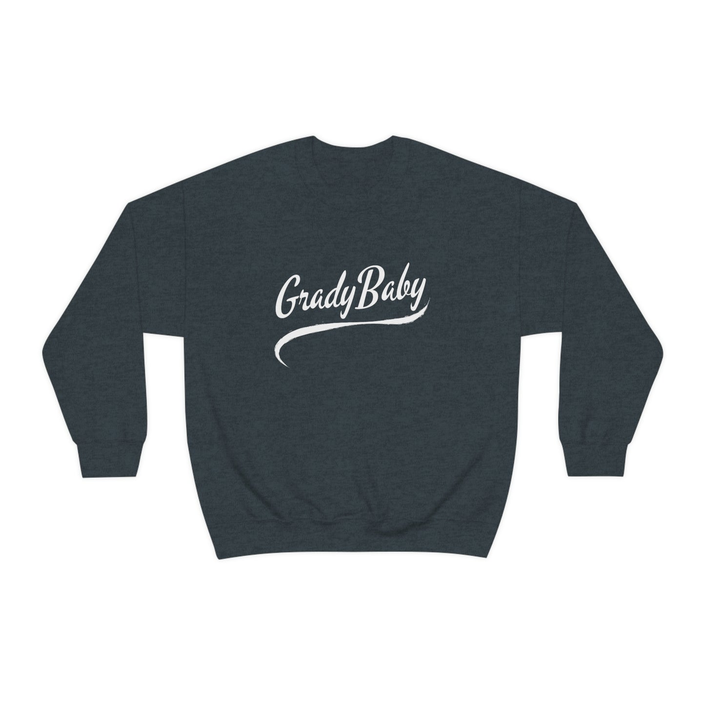 "Grady Baby" White Swoop Lightweight Crewneck Sweatshirt