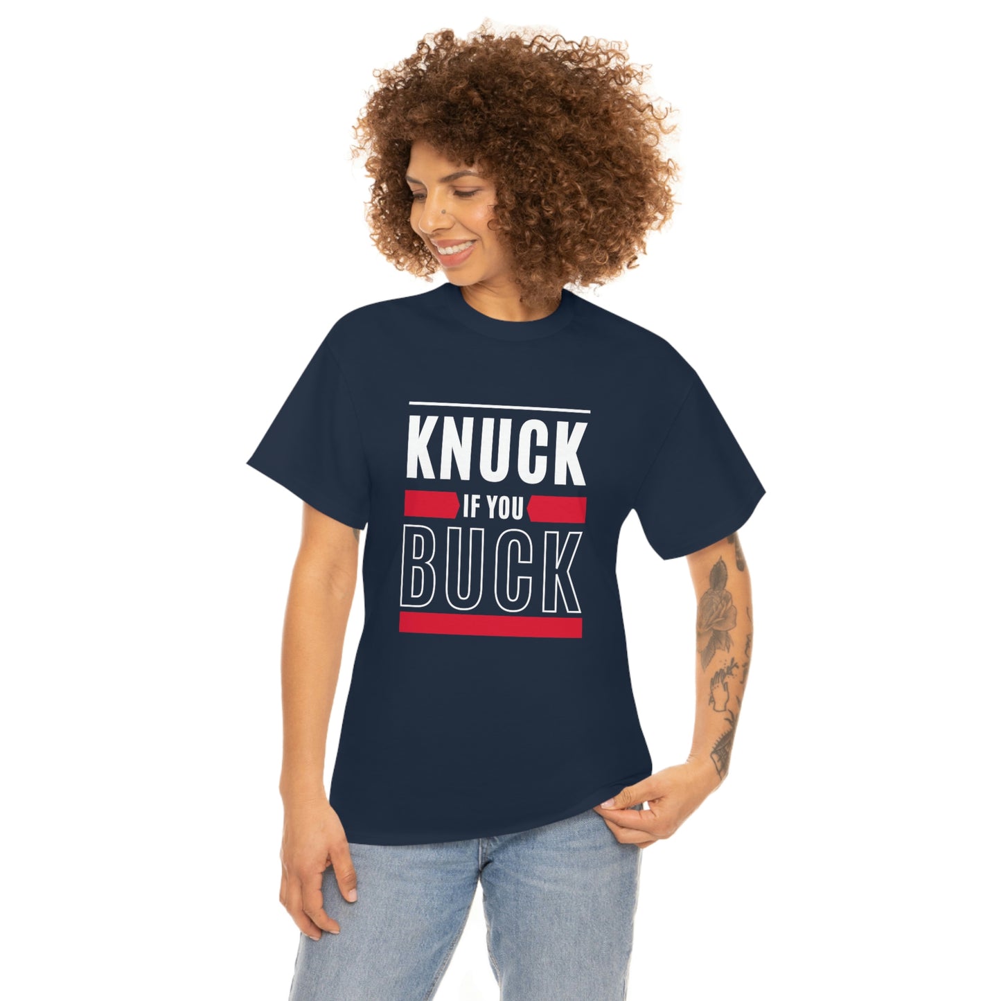 "Knuck if You Buck" Unisex Heavy Cotton Tee