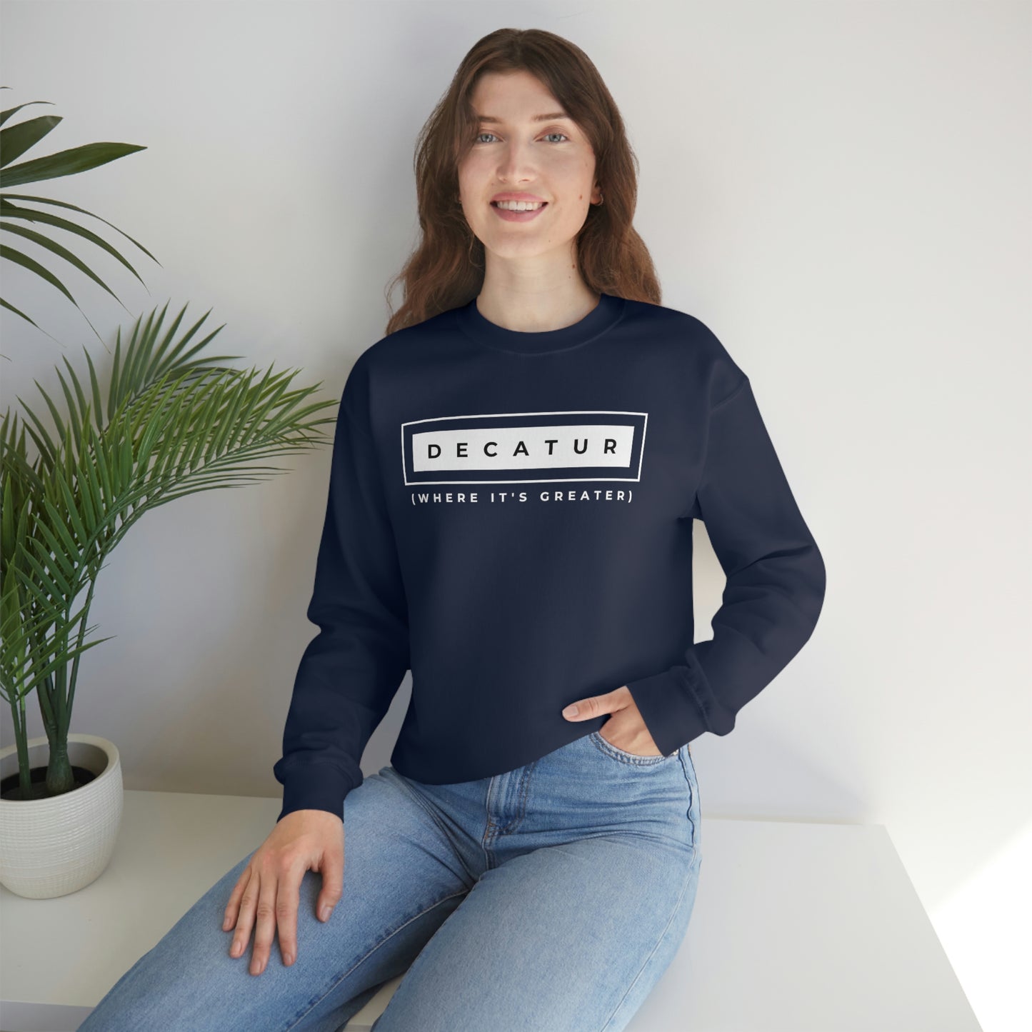 "Decatur (Where It's Greater)" Lightweight Crewneck Sweatshirt