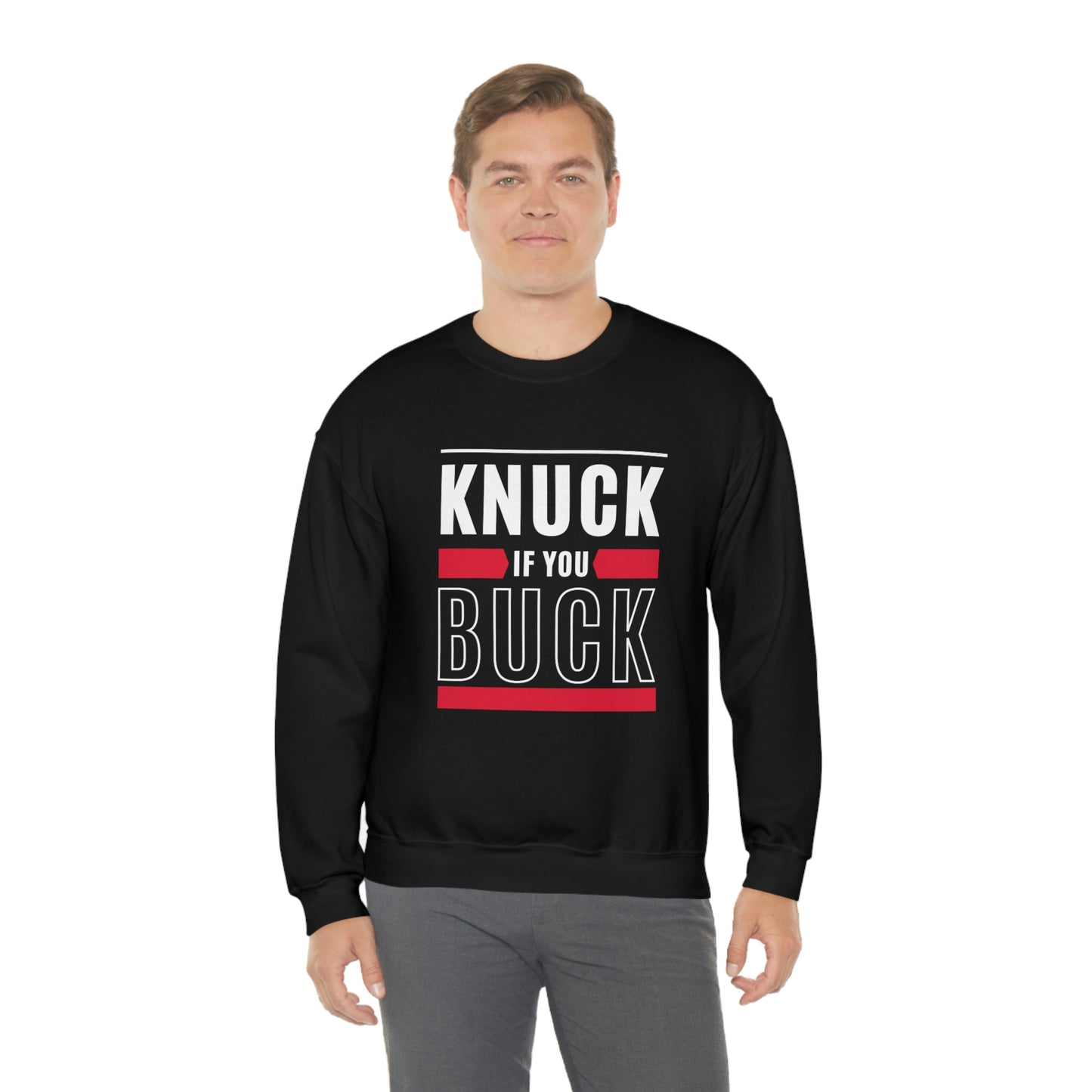 "Knuck If You Buck" Lightweight Crewneck Sweatshirt