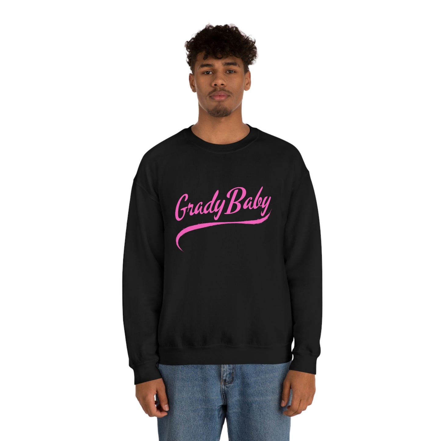 "Grady Baby" Pink Swoop Lightweight Crewneck Sweatshirt